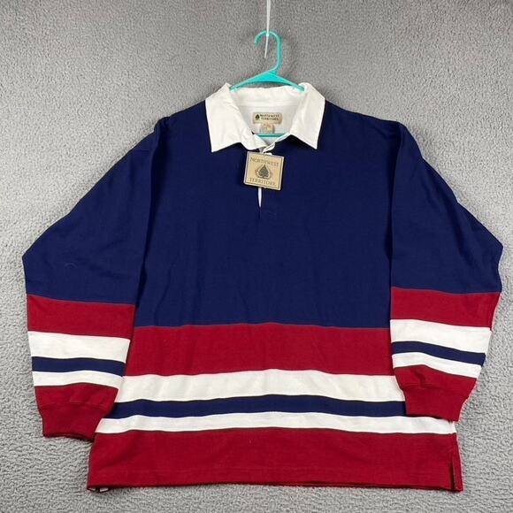 VTG Northwest Territory Rugby Shirt Men's XL Cotton Striped Colorblock K-Mart - Picture 1 of 9